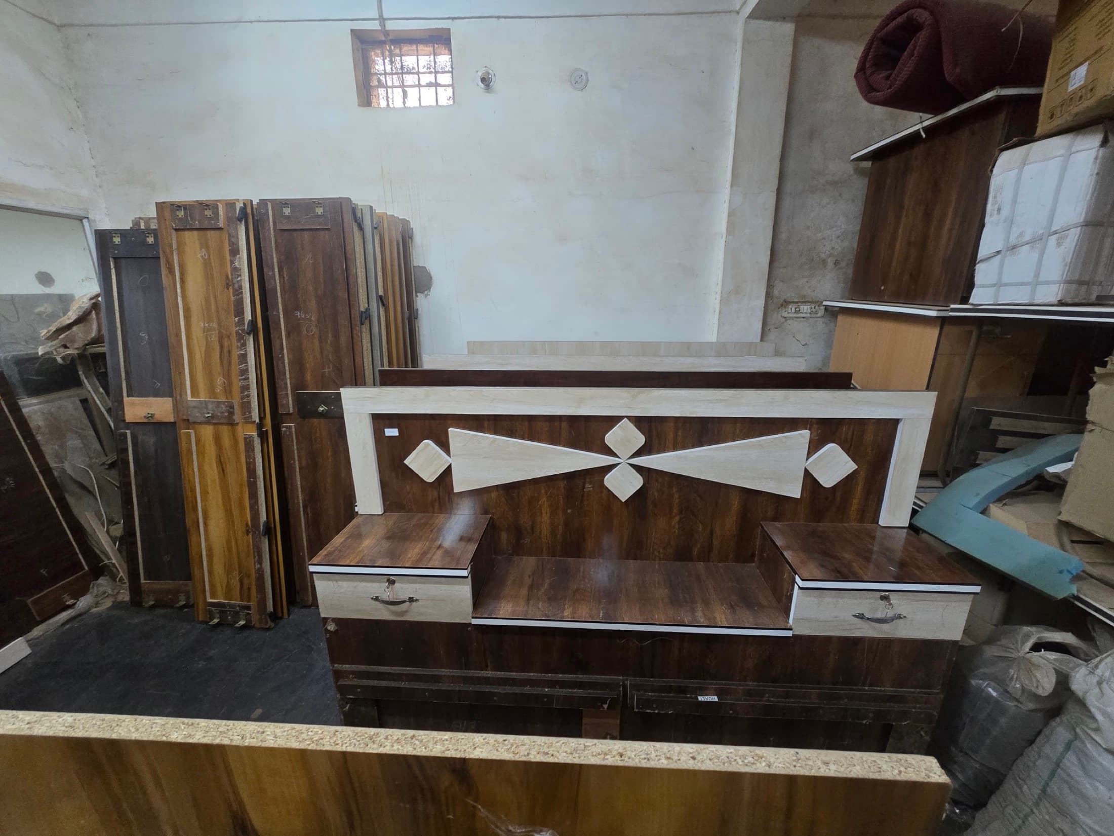 Bedroom before custom furniture installation