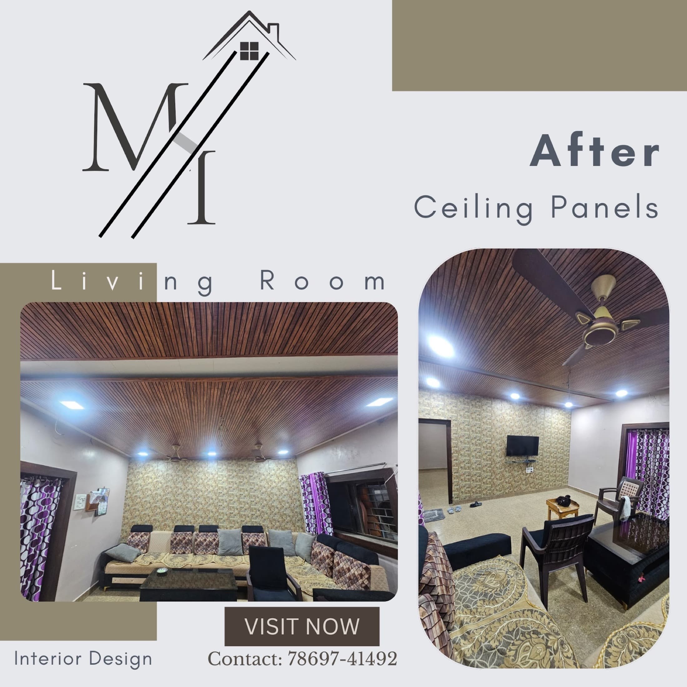 Interior wall panel work by Aman Furniture
